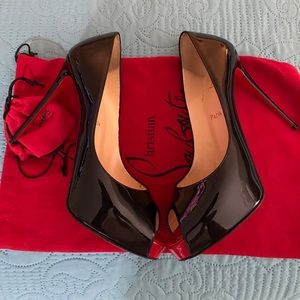 Louboutin New Very Prive Pantent Pumps barely worn